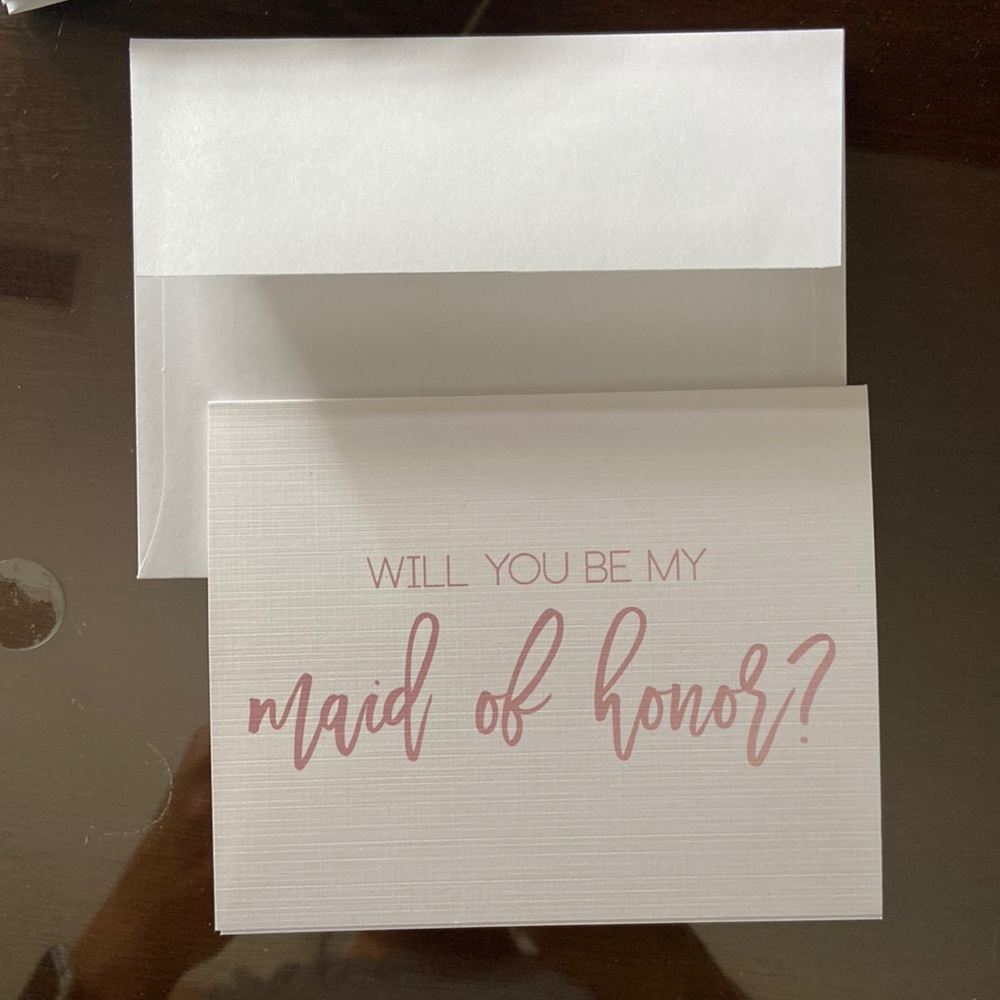 Maid of Honor request card